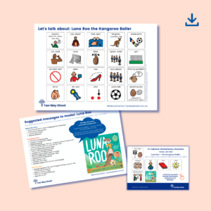Free National Simultaneous Storytime Aided Language Display, suggested messages and postcard