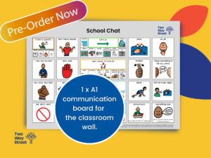 School chat visual language large A1 wall communication board