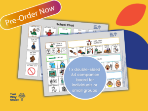 School Chat Visual Language A4 Communication Board double-sided