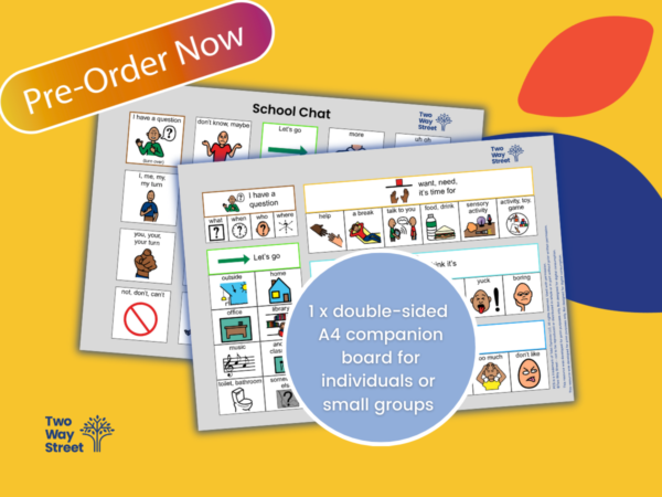 School Chat Visual Language A4 Communication Board double-sided