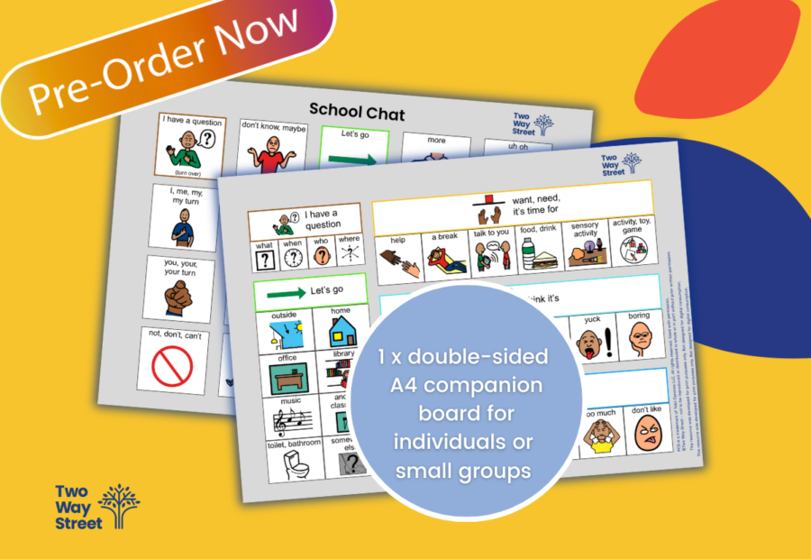 School Chat Visual Language A4 Communication Board double-sided