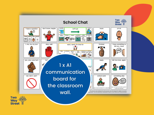 School Chat Visual Language A1 Communication Board