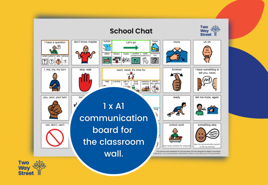 School Chat Visual Language A1 Communication Board