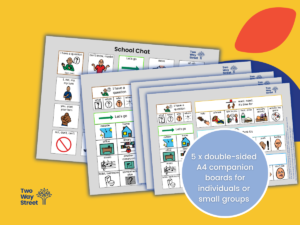 School Chat Visual Language 5-Pack of A4 Communication Boards