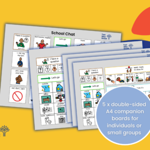 School Chat Visual Language 5-Pack of A4 Communication Boards