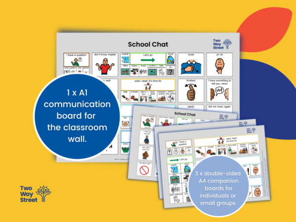 School Chat Visual Language Kit with A1 Board and A4 companion boards