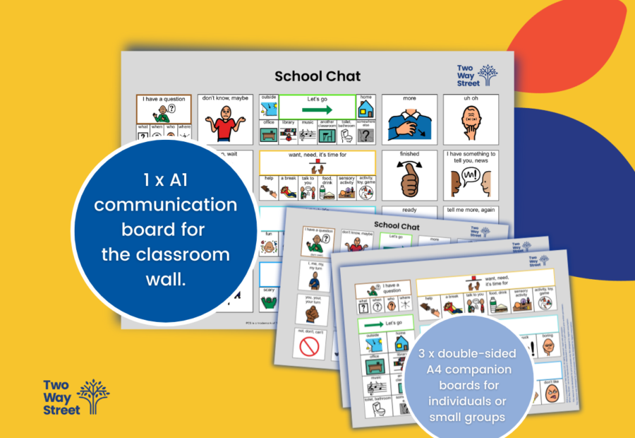School Chat Visual Language Kit with A1 Board and A4 companion boards